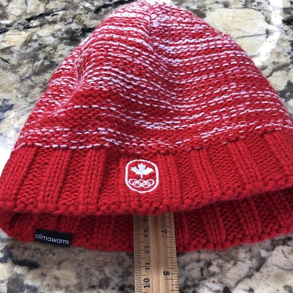 Canadian Olympics Adidas Toque Red Logo Climawarm One Size Fits Most Unisex CN - Picture 6 of 9